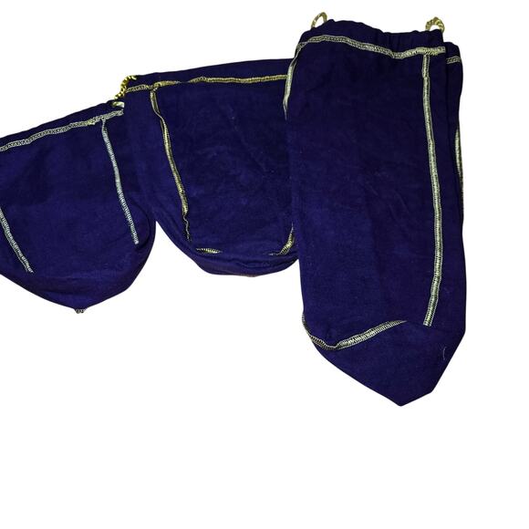 Lot of 3 Crown Royal Bags: 13", 8.5", 7.5" all Excellent, Purple with Gold - Picture 5 of 6